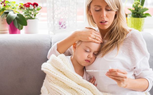 Mother with her sick child | Keith Air Conditioning