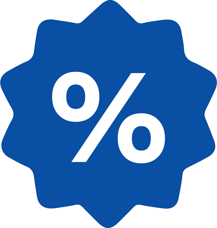 Percent sign - Icon for Home Rebates
